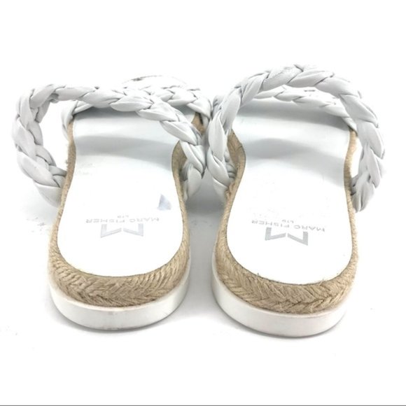 Marc Fisher White Jaimee Espadrille Slide Sandal - Picture 5 of 8
